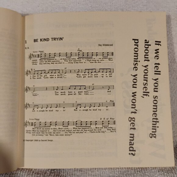 Sing In: A Songbook For Christian Youth 1969 Fred Bock Warren G Stitt - Picture 4 of 4